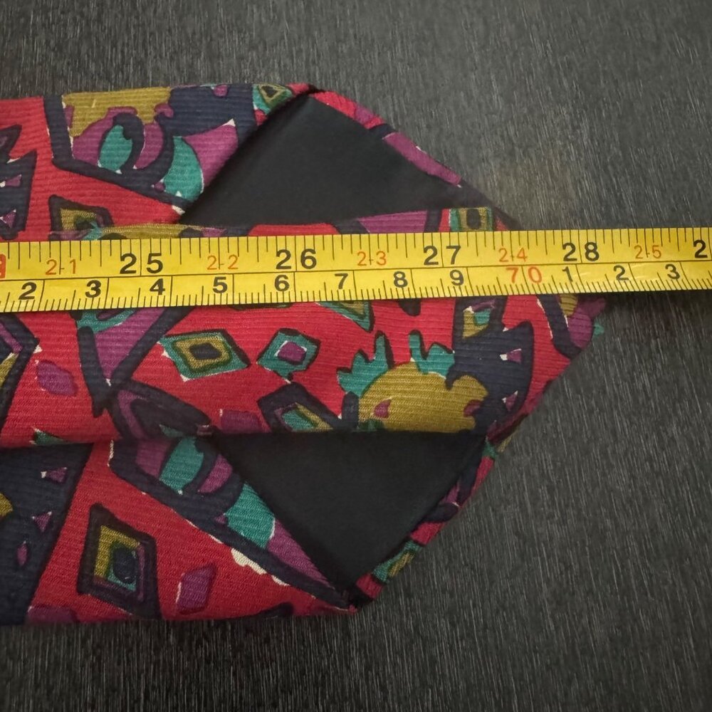 Missoni Cravatte 100% Silk Necktie Abstract Geometric Multicolor Made In Italy - Picture 5 of 6